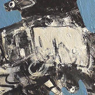 Detail of Biting the Iron Bull — centre