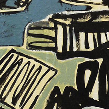 Detail of The Tea Party — lower right