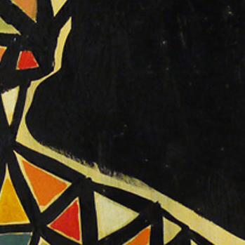 Detail of The Harlequin — lower right