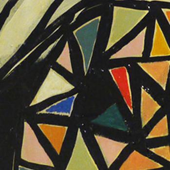 Detail of The Harlequin — upper left