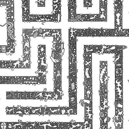 Detail of Maze — lower right