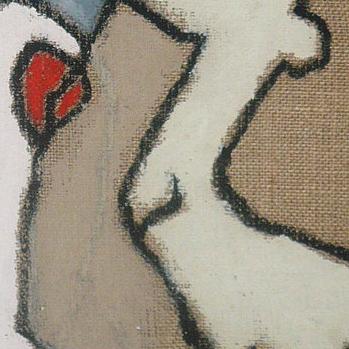 Detail of The Kiss — lower right