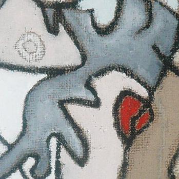Detail of The Kiss — centre