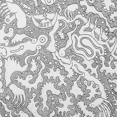 Detail of Chaos — lower right