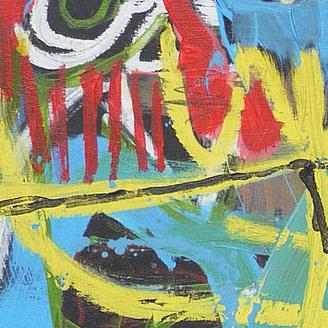 Detail of Red Man — upper left