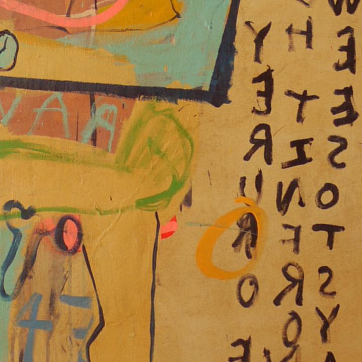 Detail of Silence Please — lower right