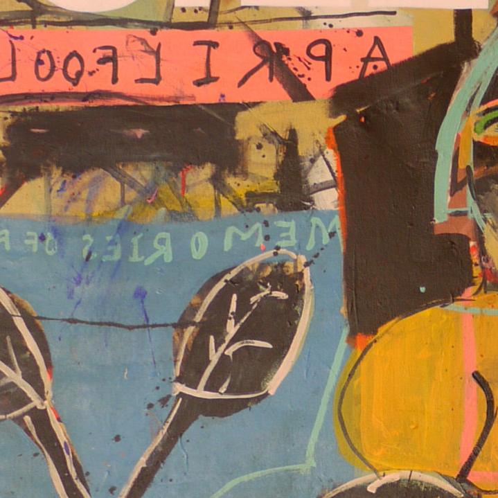 Detail of Silence Please — upper left
