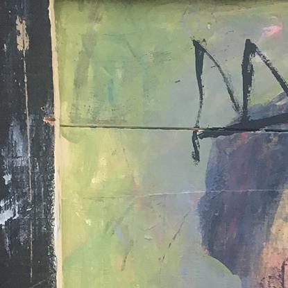 Detail of Death of a Clown — upper left