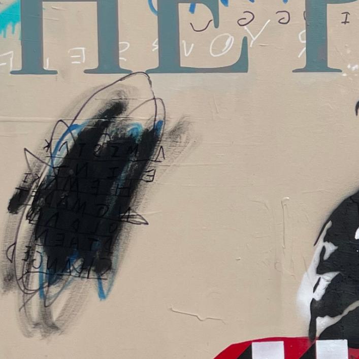 Detail of The Partisan — upper left