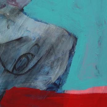 Detail of Blue Dress — lower right