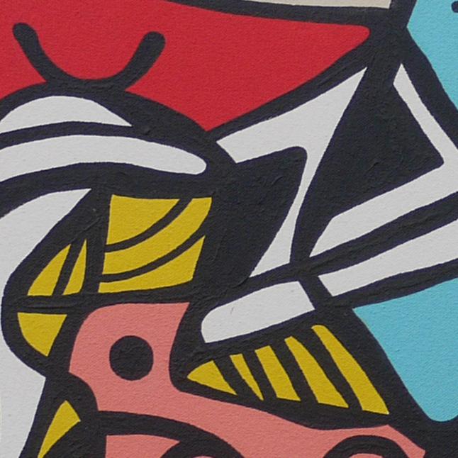 Detail of reflections of a  rainbow — upper left