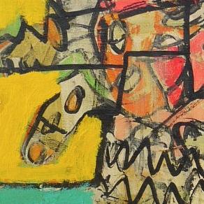 Detail of The Trade — upper left