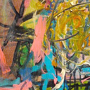 Detail of I Paint With The Spiders — upper left